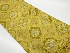 襷に華紋模様織出し袋帯